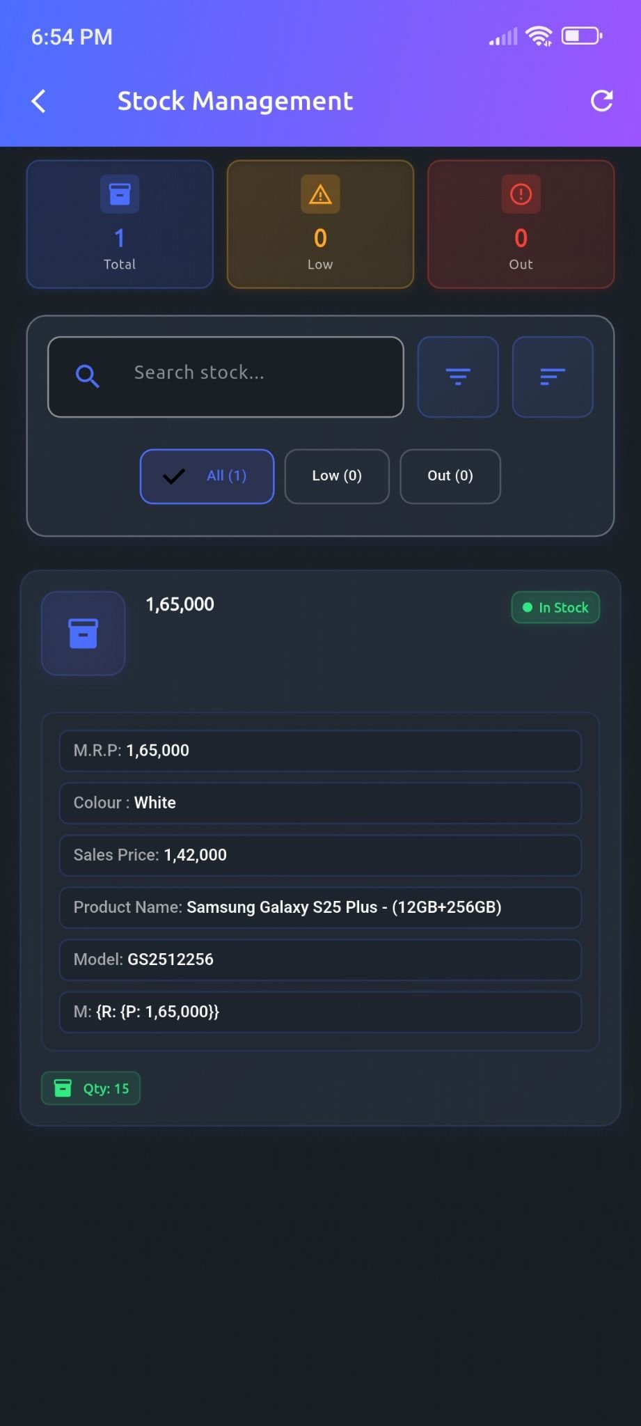 Mobile Dashboard