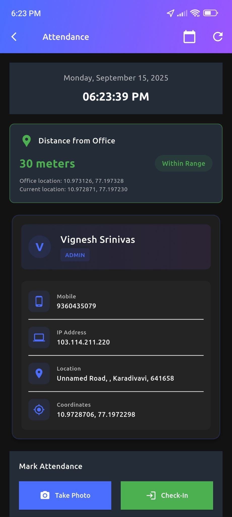 Mobile Admin Panel